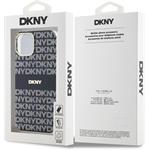 DKNY PC/TPU Repeat Pattern Tonal Stripe Magsafe kryt pre iPhone 14, čierny