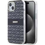 DKNY PC/TPU Repeat Pattern Tonal Stripe Magsafe kryt pre iPhone 14, čierny