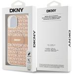 DKNY PC/TPU Repeat Pattern Tonal Stripe Magsafe kryt pre iPhone 14, ružový