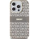 DKNY PC/TPU Repeat Pattern Tonal Stripe Magsafe kryt pre iPhone 15 Pro, béžový