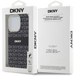 DKNY PC/TPU Repeat Pattern Tonal Stripe Magsafe kryt pre iPhone 15 Pro, čierny