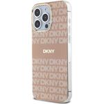 DKNY PC/TPU Repeat Pattern Tonal Stripe Magsafe kryt pre iPhone 15 Pro Max, ružový