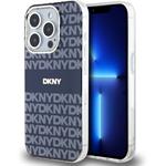 DKNY PC/TPU Repeat Pattern Tonal Stripe Magsafe kryt pre iPhone 15 Pro, modrý