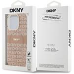 DKNY PC/TPU Repeat Pattern Tonal Stripe Magsafe kryt pre iPhone 15 Pro, ružový