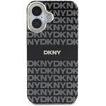 DKNY PC/TPU Repeat Pattern Tonal Stripe Magsafe kryt pre iPhone 16, čierny