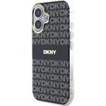 DKNY PC/TPU Repeat Pattern Tonal Stripe Magsafe kryt pre iPhone 16, čierny