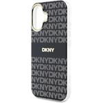 DKNY PC/TPU Repeat Pattern Tonal Stripe Magsafe kryt pre iPhone 16, čierny