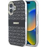 DKNY PC/TPU Repeat Pattern Tonal Stripe Magsafe kryt pre iPhone 16, čierny