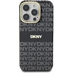 DKNY PC/TPU Repeat Pattern Tonal Stripe Magsafe kryt pre iPhone 16 Pro, čierny