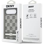 DKNY PU Leather Checkered Pattern and Stripe kryt pre iPhone Air, čierny