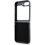 DKNY PU Leather Checkered Pattern and Stripe kryt pre Samsung Galaxy Z Flip 6/7 FE, béžový