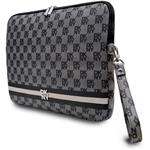 DKNY PU Leather Checkered Pattern and Stripe obal na notebook 13/14", čierny