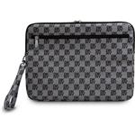 DKNY PU Leather Checkered Pattern and Stripe obal na notebook 13/14", čierny