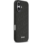 DKNY PU Leather Grid Pattern Magsafe kryt pre iPhone 17, čierny