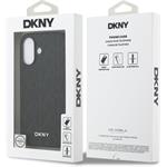 DKNY PU Leather Grid Pattern Magsafe kryt pre iPhone 17, čierny