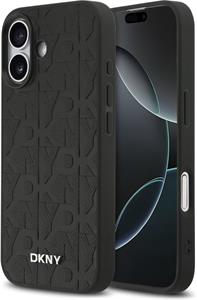 DKNY PU Leather Grid Pattern Magsafe kryt pre iPhone 17, čierny