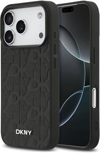 DKNY PU Leather Grid Pattern Magsafe kryt pre iPhone 17 Pro, čierny