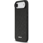DKNY PU Leather Grid Pattern Magsafe kryt pre iPhone Air, čierny