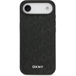 DKNY PU Leather Grid Pattern Magsafe kryt pre iPhone Air, čierny