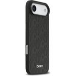 DKNY PU Leather Grid Pattern Magsafe kryt pre iPhone Air, čierny