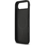 DKNY PU Leather Grid Pattern Magsafe kryt pre iPhone Air, čierny