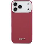 DKNY PU Leather Metal Logo Wrist Chain MagSafe kryt pre iPhone 17 Pro Max, ružový