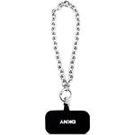 DKNY PU Leather Metal Logo Wrist Chain MagSafe kryt pre iPhone 17 Pro Max, ružový