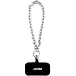 DKNY PU Leather Metal Logo Wrist Chain MagSafe kryt pre iPhone 17 Pro, ružový