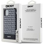 DKNY PU Leather Repeat Pattern Bottom Stripe MagSafe kryt pre iPhone 11, čierny