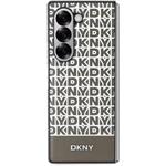 DKNY PU Leather Repeat Pattern Bottom Stripe MagSafe kryt pre Samsung Galaxy Z Fold 6, hnedý