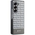 DKNY PU Leather Repeat Pattern Bottom Stripe MagSafe kryt pre Samsung Galaxy Z Fold 6, hnedý