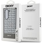 DKNY PU Leather Repeat Pattern Bottom Stripe MagSafe kryt pre Samsung Galaxy Z Fold 6, hnedý