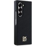 DKNY PU Leather Repeat Pattern Stack Logo MagSafe kryt pre Samsung Galaxy Z Fold 6, čierny