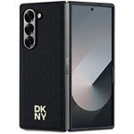 DKNY PU Leather Repeat Pattern Stack Logo MagSafe kryt pre Samsung Galaxy Z Fold 6, čierny