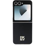DKNY PU Leather Stack Logo kryt pre Samsung Galaxy Z Flip 6/7 FE, čierny