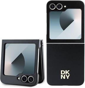 DKNY PU Leather Stack Logo kryt pre Samsung Galaxy Z Flip 6, čierny