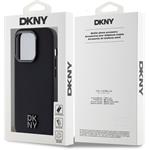 DKNY PU Leather Stack Logo Magsafe kryt pre iPhone 14 Pro, čierny