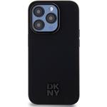 DKNY PU Leather Stack Logo Magsafe kryt pre iPhone 15 Pro, čierny