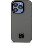 DKNY PU Leather Stack Logo Magsafe kryt pre iPhone 15 Pro, sivý