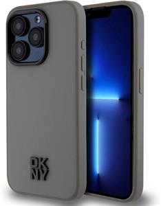DKNY PU Leather Stack Logo Magsafe kryt pre iPhone 15 Pro, sivý, (rozbalené)