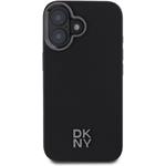 DKNY PU Leather Stack Logo Magsafe kryt pre iPhone 16, čierny