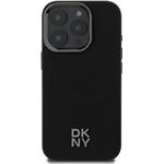 DKNY PU Leather Stack Logo Magsafe kryt pre iPhone 16 Pro, čierny