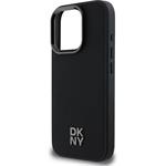 DKNY PU Leather Stack Logo Magsafe kryt pre iPhone 16 Pro, čierny