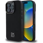 DKNY PU Leather Stack Logo Magsafe kryt pre iPhone 16 Pro, čierny