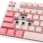 Ducky One 3 Gossamer Pink TKL, herná klávesnica, US layout, rúžová