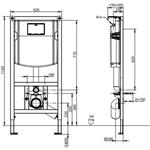 duofix V&B WC VICONNECT pre závesné WC s kotvením do zadu 112x52,5x13,5cm