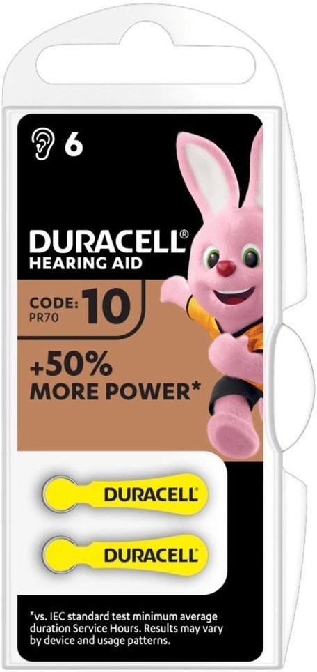 Duracell 10, PR70 batéria zinko-vzdušná do naslúchadiel, 6ks