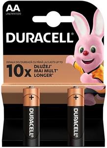 Duracell AA Basic batéria alkalická,  1.5V, 2ks