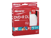 DVD+R DL Memorex 10 pack 2.4x/8.5GB