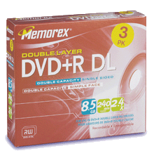 DVD+R DL Memorex 2,4X/4.7GB/Jewel